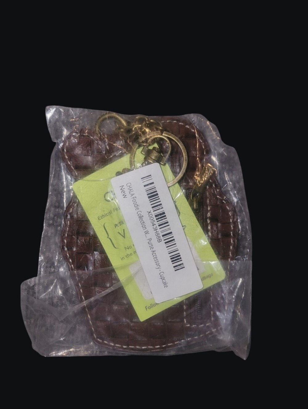 Chala Brown, Pink & Cream Cupcake Keychain Bag Charm - Picture 3 of 3